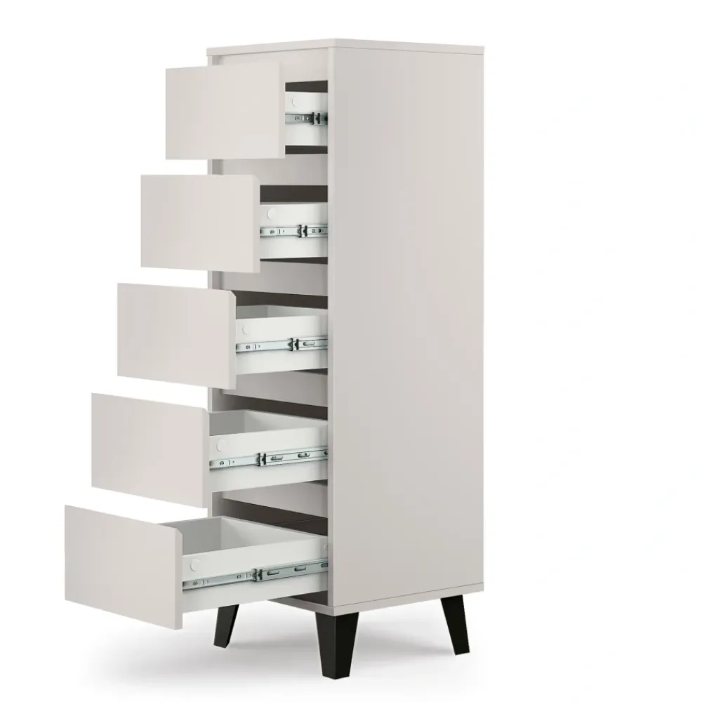 Mebelbos Komody Do Biura|Komody Do Przedpokoju*Wysoka kaszmirowa komoda z pięcioma szufladami, skandynawska BORG