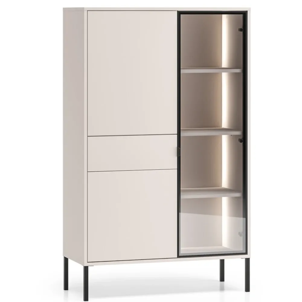 ML Meble Witryny Do Jadalni|Witryny Do Salonu*Wysoka kaszmirowa witryna Barnee 01