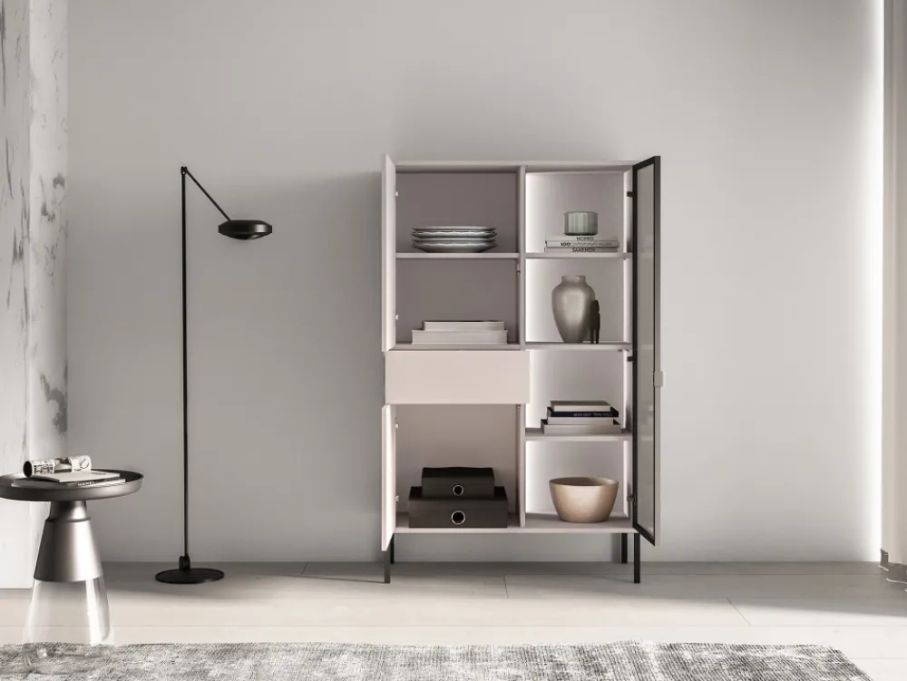 ML Meble Witryny Do Jadalni|Witryny Do Salonu*Wysoka kaszmirowa witryna Barnee 01