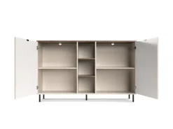 Mebelbos Komody Do Biura|Komody Do Przedpokoju*Wysoka komoda ryflowana EVO 2D kaszmir / dąb castello EO-08