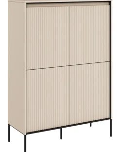 Dzieci Lenart Komody Do Biura|Komody Do Przedpokoju*Wysoka komoda ryflowana   Trend TR-03 beż piaskowy