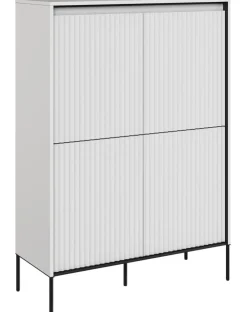 Dzieci Lenart Komody Do Biura|Komody Do Przedpokoju*Wysoka komoda ryflowana   Trend TR-03 biała