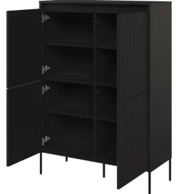 Dzieci Lenart Komody Do Biura|Komody Do Przedpokoju*Wysoka komoda z lamelami Trend TR-03 czarna