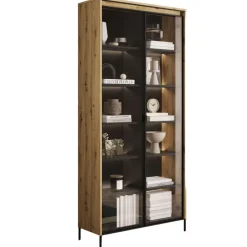 Lenart Szafki I Regały Do Biura|Witryny Do Jadalni*Wysoka szklana witryna Trend TR-07 dąb artisan