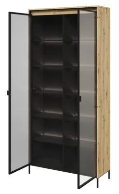 Lenart Szafki I Regały Do Biura|Witryny Do Jadalni*Wysoka szklana witryna Trend TR-07 dąb artisan