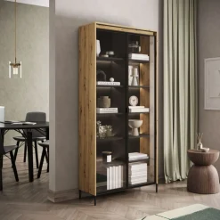Lenart Szafki I Regały Do Biura|Witryny Do Jadalni*Wysoka szklana witryna Trend TR-07 dąb artisan