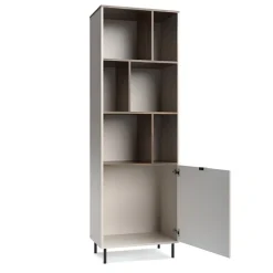 Mebelbos Szafki I Regały Do Biura|Szafki I Regały Do Jadalni*Wysoki regał otwarty EVO 1D kaszmir / dąb castello EO-05