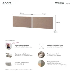 Dzieci Lenart Łóżka Młodzieżowe|Łóżka Do Pokoju Dziecięcego*2x Panel tapicerowany na ścianę Woow WO-14 do łóżka młodzieżowego Woow WO-12