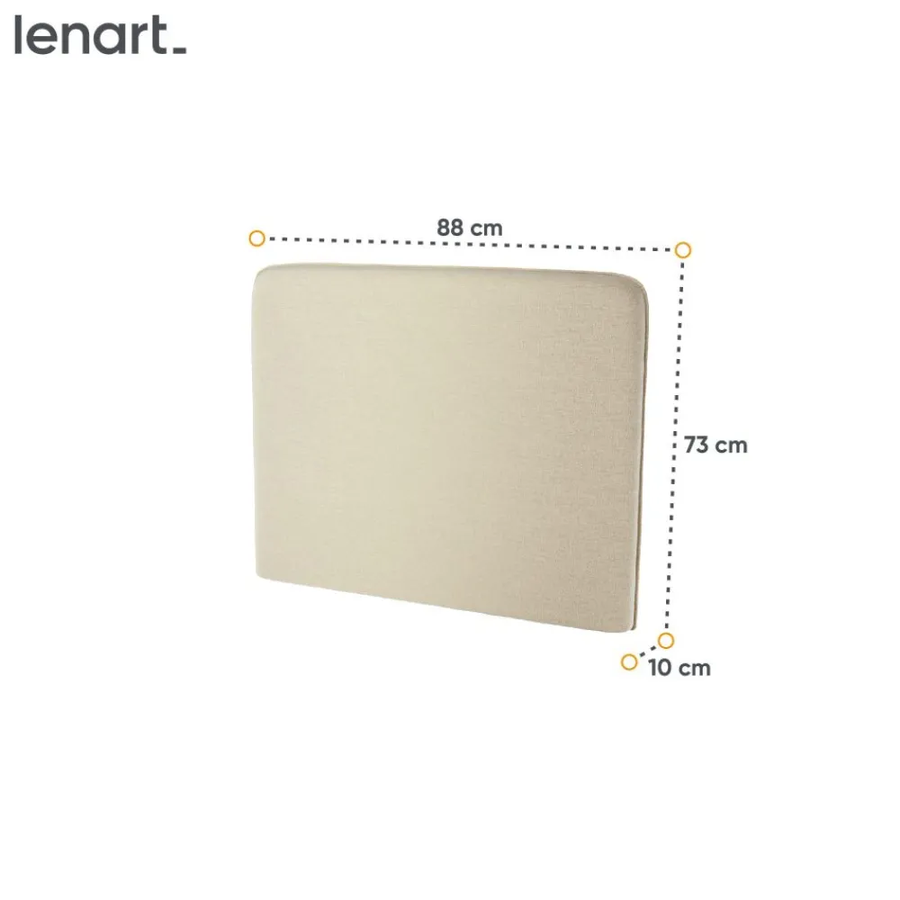 Lenart Tapczany|Zagłówki Do Półkotapczanu*ZAGŁÓWEK TAPICEROWANY BEŻOWY do półkotapczanu BED CONCEPT TKANINA ART 82610