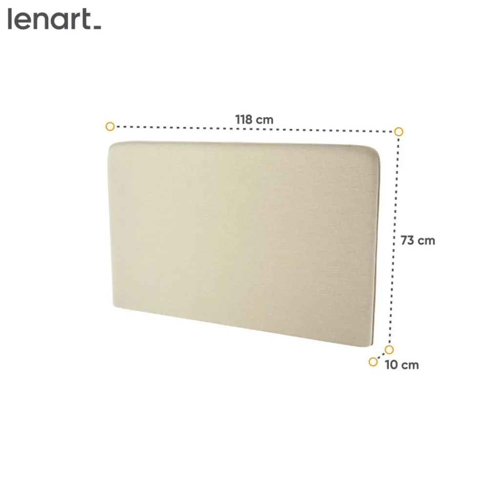 Lenart Tapczany|Zagłówki Do Półkotapczanu*ZAGŁÓWEK TAPICEROWANY BEŻOWY do półkotapczanu BED CONCEPT TKANINA ART 82610
