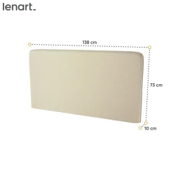 Lenart Tapczany|Zagłówki Do Półkotapczanu*ZAGŁÓWEK TAPICEROWANY BEŻOWY do półkotapczanu BED CONCEPT TKANINA ART 82610