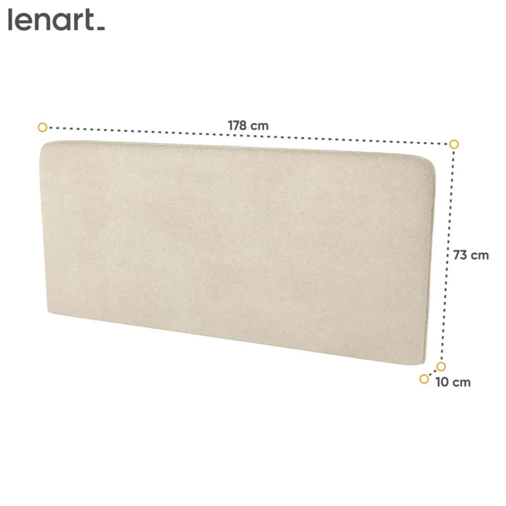 Lenart Tapczany|Zagłówki Do Półkotapczanu*ZAGŁÓWEK TAPICEROWANY BEŻOWY BOUCLE do półkotapczanu BED CONCEPT TKANINA PIU 03