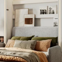 Lenart Tapczany|Zagłówki Do Półkotapczanu*ZAGŁÓWEK TAPICEROWANY GRAFITOWY do półkotapczanu BED CONCEPT TKANINA ART 82630