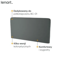 Lenart Tapczany|Zagłówki Do Półkotapczanu*ZAGŁÓWEK TAPICEROWANY GRAFITOWY do półkotapczanu BED CONCEPT TKANINA ART 82630