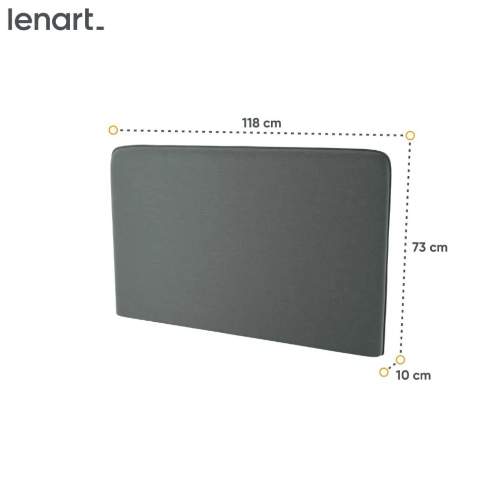 Lenart Tapczany|Zagłówki Do Półkotapczanu*ZAGŁÓWEK TAPICEROWANY GRAFITOWY do półkotapczanu BED CONCEPT TKANINA ART 82630