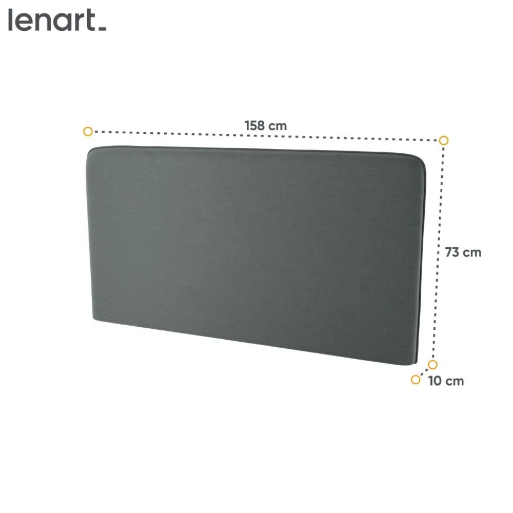 Lenart Tapczany|Zagłówki Do Półkotapczanu*ZAGŁÓWEK TAPICEROWANY GRAFITOWY do półkotapczanu BED CONCEPT TKANINA ART 82630