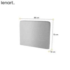 Lenart Tapczany|Zagłówki Do Półkotapczanu*ZAGŁÓWEK TAPICEROWANY SZARY do półkotapczanu BED CONCEPT TKANINA ART 82626