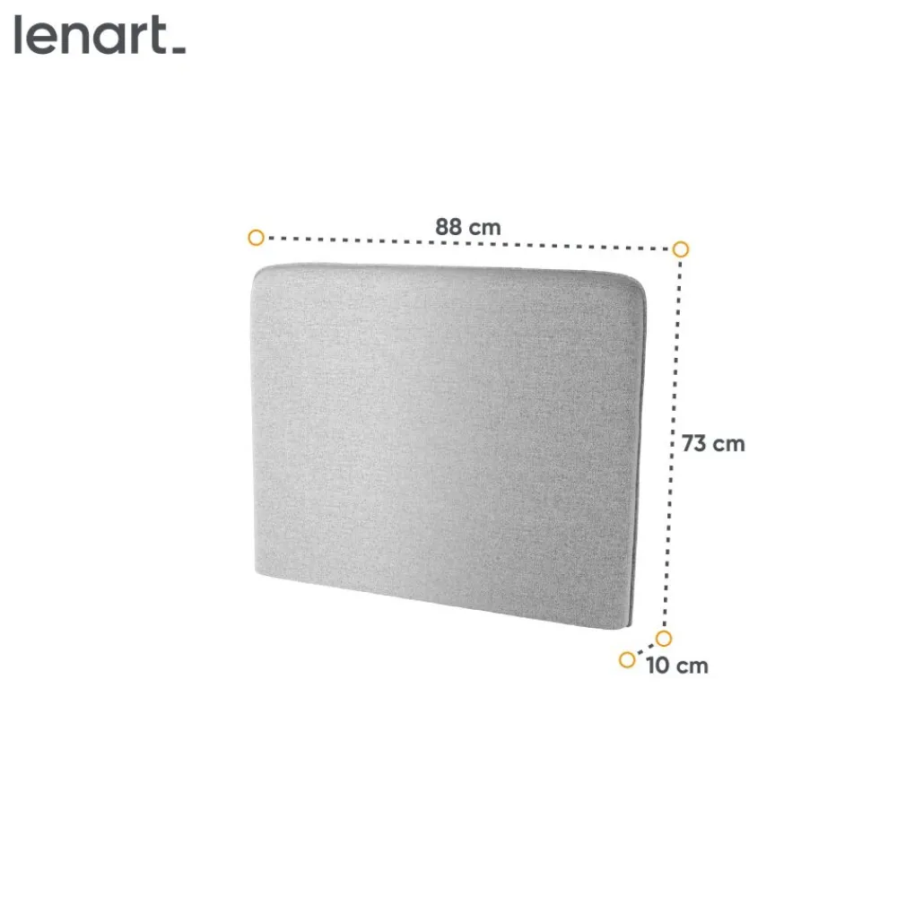 Lenart Tapczany|Zagłówki Do Półkotapczanu*ZAGŁÓWEK TAPICEROWANY SZARY do półkotapczanu BED CONCEPT TKANINA ART 82626