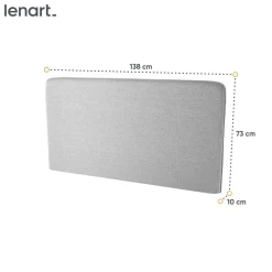 Lenart Tapczany|Zagłówki Do Półkotapczanu*ZAGŁÓWEK TAPICEROWANY SZARY do półkotapczanu BED CONCEPT TKANINA ART 82626