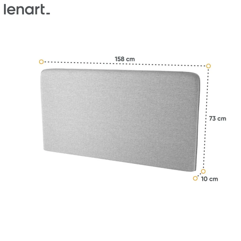 Lenart Tapczany|Zagłówki Do Półkotapczanu*ZAGŁÓWEK TAPICEROWANY SZARY do półkotapczanu BED CONCEPT TKANINA ART 82626