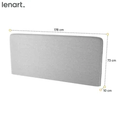 Lenart Tapczany|Zagłówki Do Półkotapczanu*ZAGŁÓWEK TAPICEROWANY SZARY do półkotapczanu BED CONCEPT TKANINA ART 82626