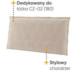 Lenart Akcesoria*Zagłówki tapicerowane Cozy CZ-07 beżowe